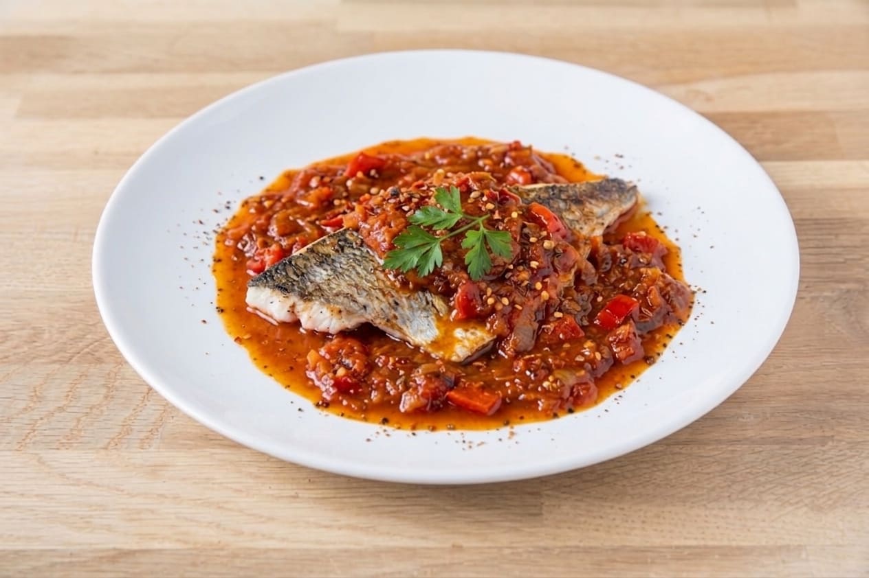 Filet de daurade, sauce orientale