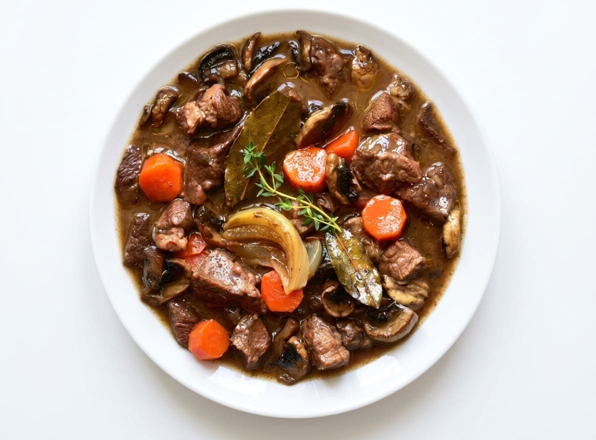 Bœuf bourguignon, Riz